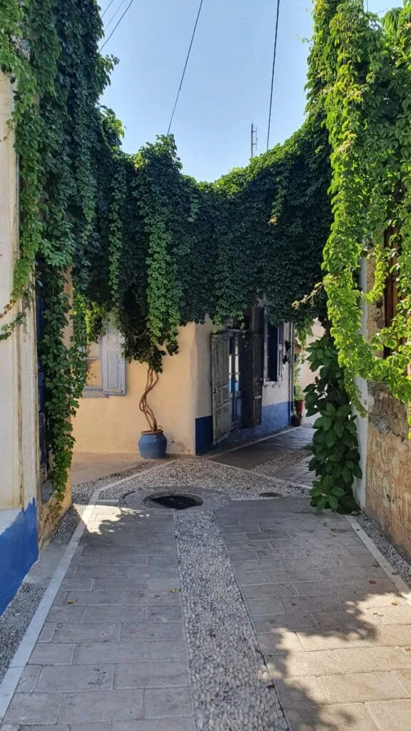 Straatje in Koskinou / kleinschalige hotels