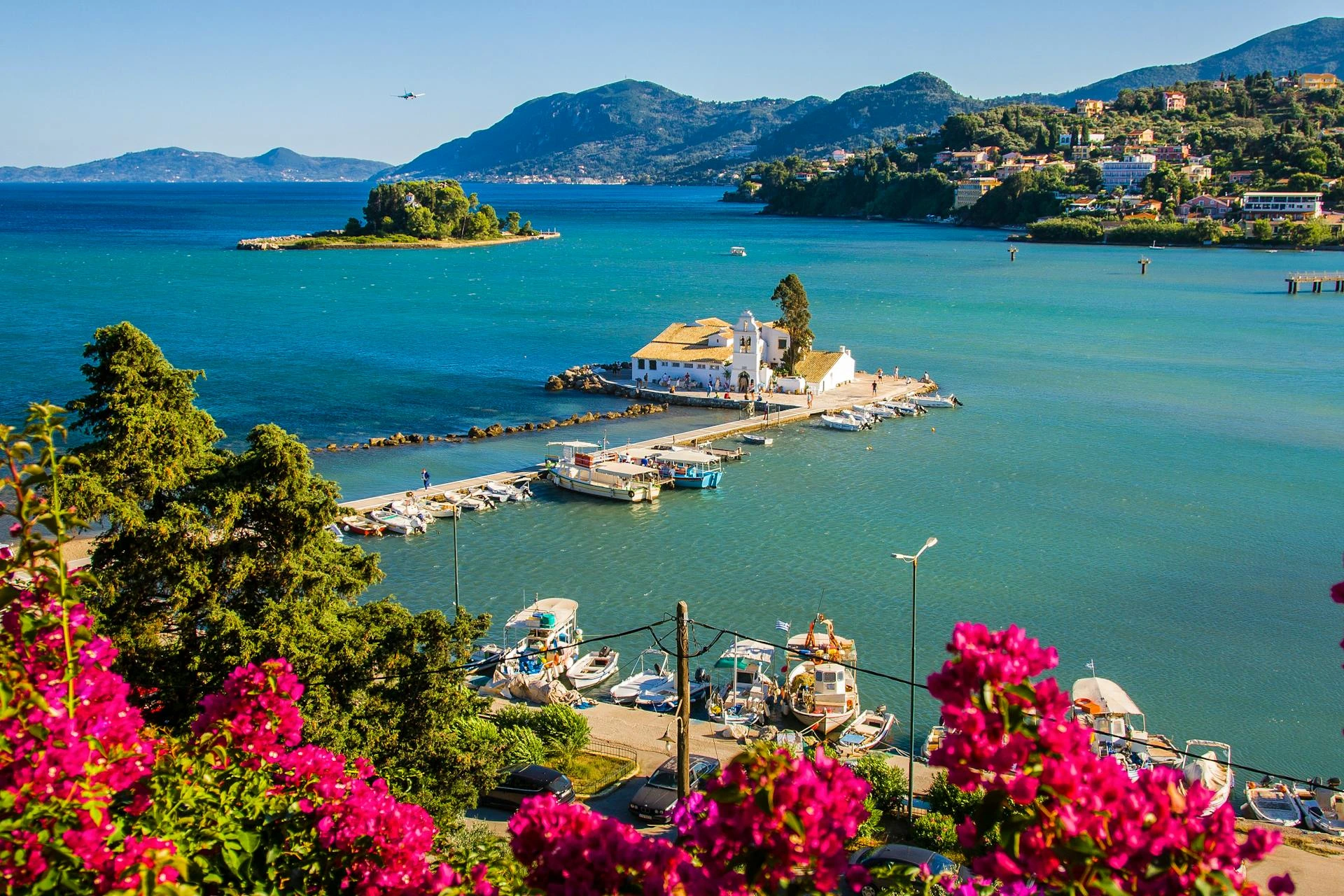 Baai op Corfu in Griekenland
