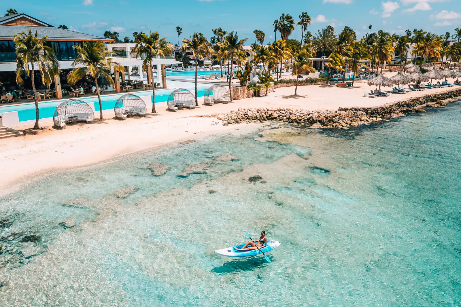 Huisrif aan het strand van Van der Valk Plaza Royal Residence Bonaire / kleinschalige hotels